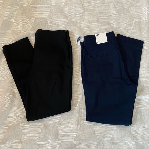 2 Pairs | Black & Navy Cropped Pants - Picture 2 of 4